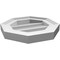Ekena Millwork Octagonal Surface Mount PVC Gable Vent w/ 2"W x 1-1/2"P Brickmould Frame, 12"W x 12"H GVPOC12X1202SN - alternate 3